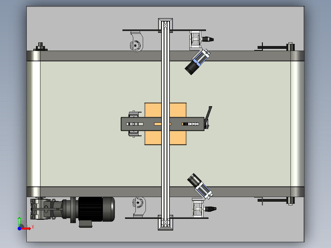 带摄像头视觉检查输送机前视图
