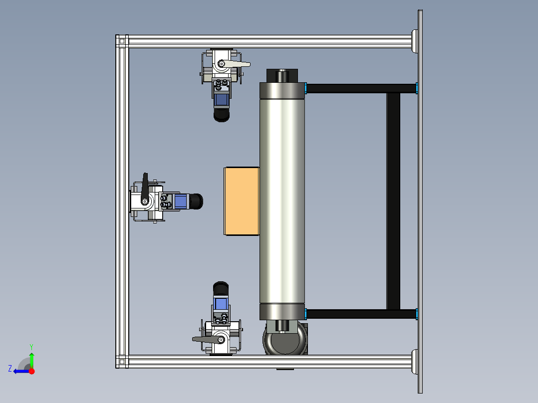 带摄像头视觉检查输送机右视图