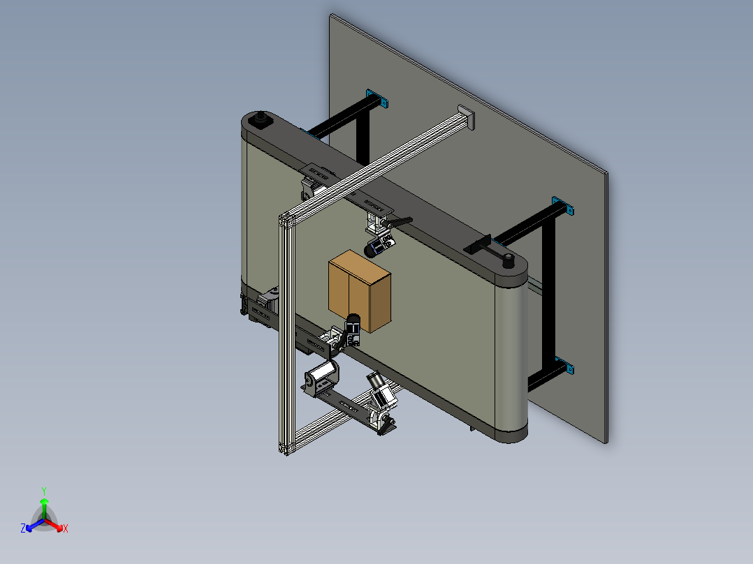 带摄像头视觉检查输送机正等轴测图