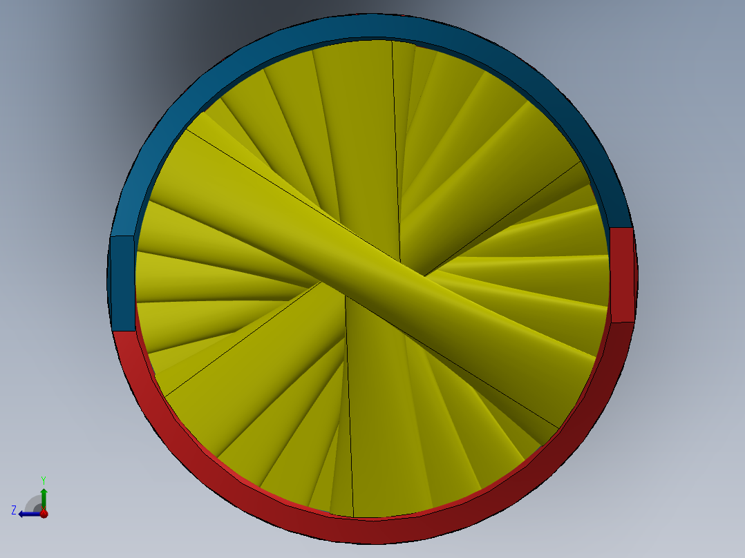 DNA双螺旋链右视图