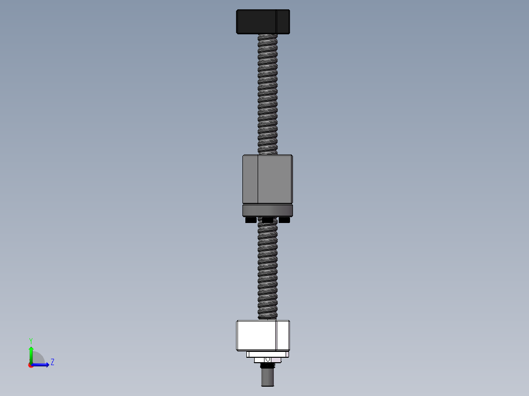 滚珠丝杠（直径16mm 行程175mm）左视图