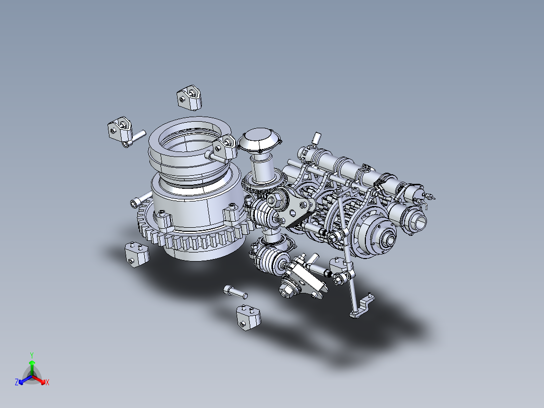 变速箱内部结构正等轴测图