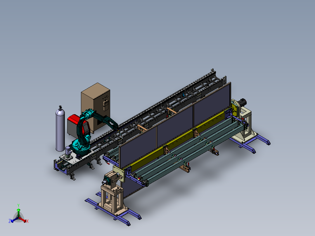 自动化焊接机器人岗位方案sw20正等轴测图