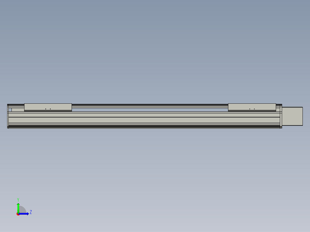 直线模组LHB21-L40-S950-L(B)设计图纸左视图