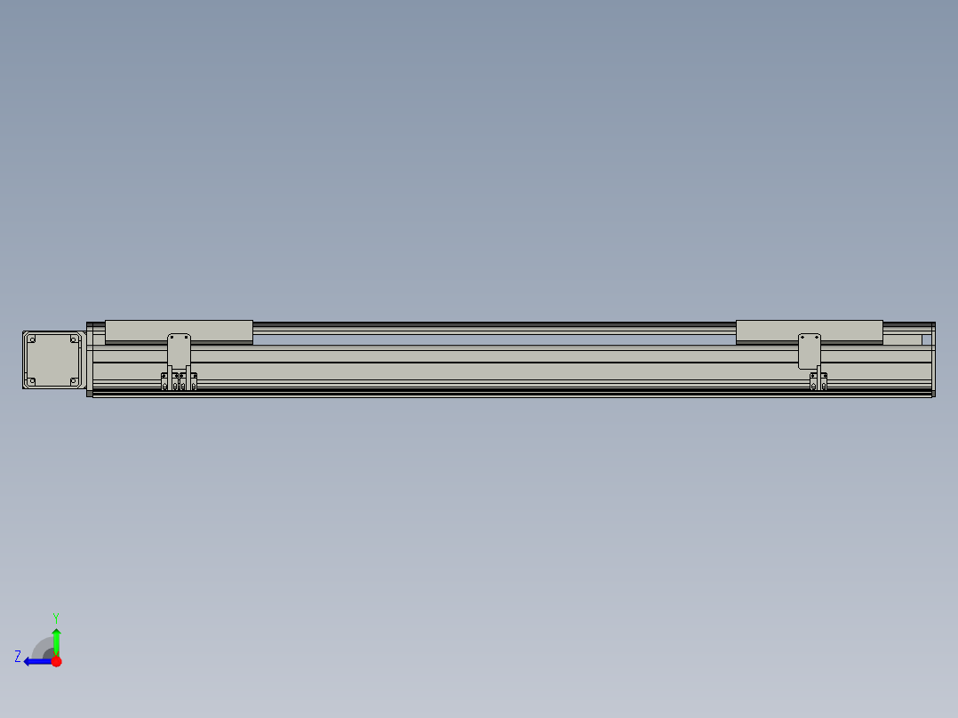 直线模组LHB21-L40-S950-L(B)设计图纸右视图