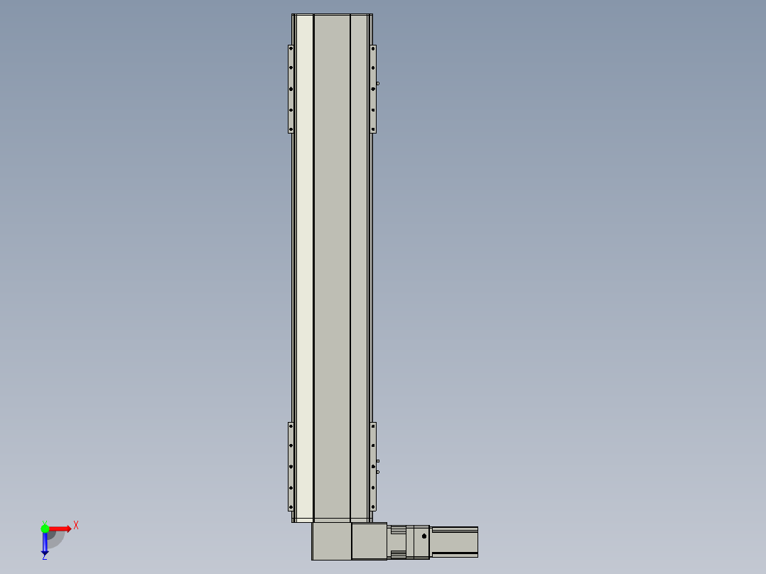 直线模组LHB21-L40-S950-L(B)设计图纸俯视图