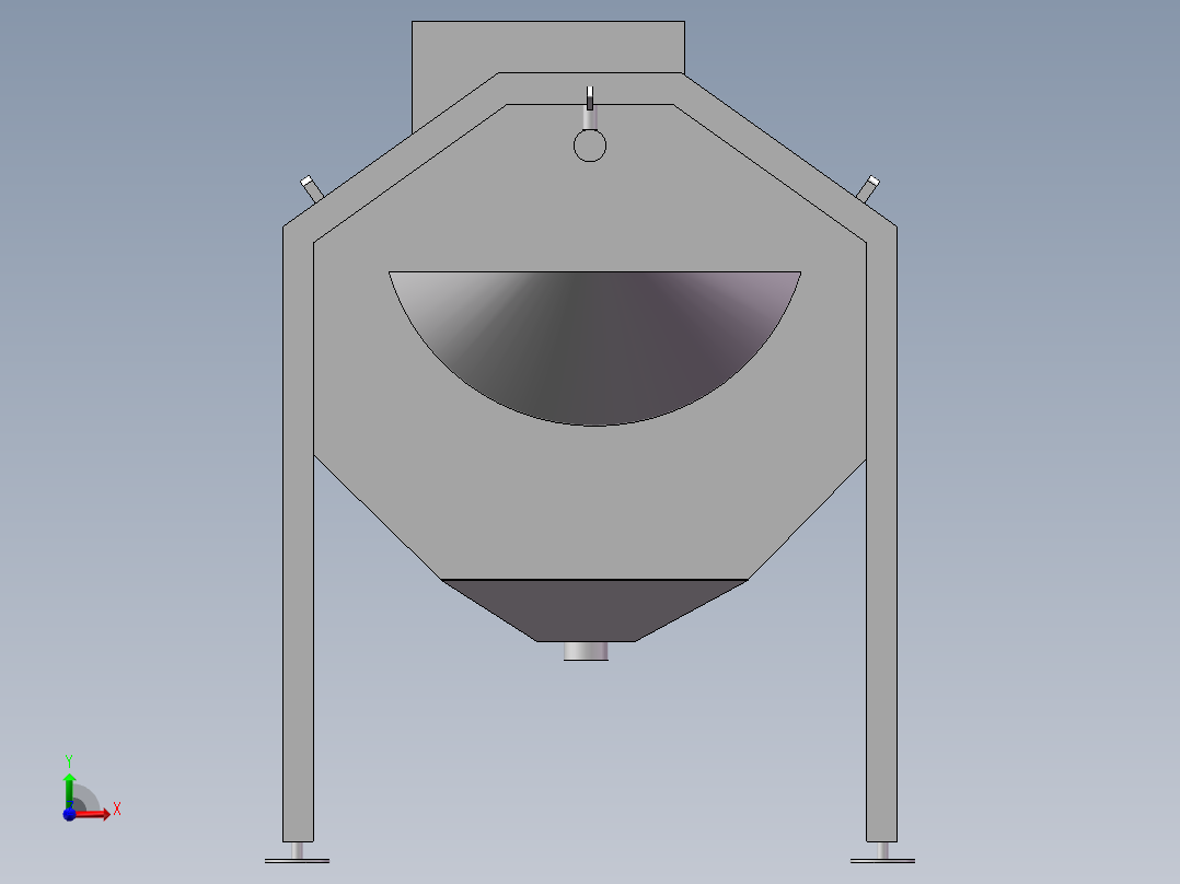 芋头清洗机（sw18可编辑+cad+说明书）前视图