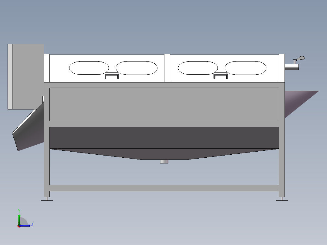 芋头清洗机（sw18可编辑+cad+说明书）左视图