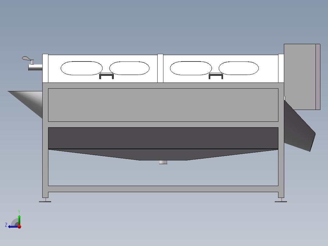 芋头清洗机（sw18可编辑+cad+说明书）右视图