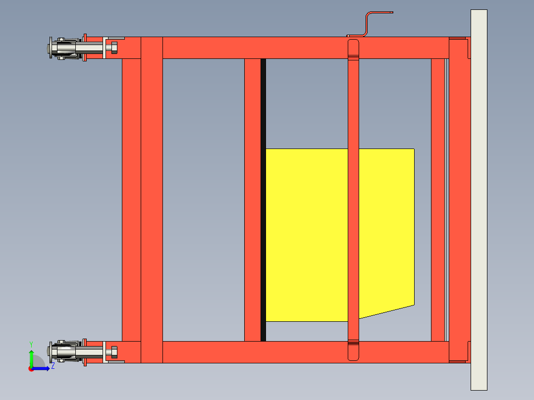 焊接平台工作桌左视图