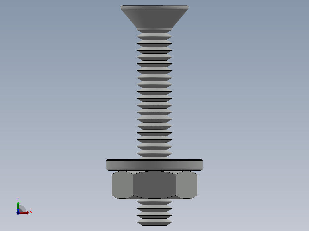 紧固件-No.8-32 Flathead-01前视图