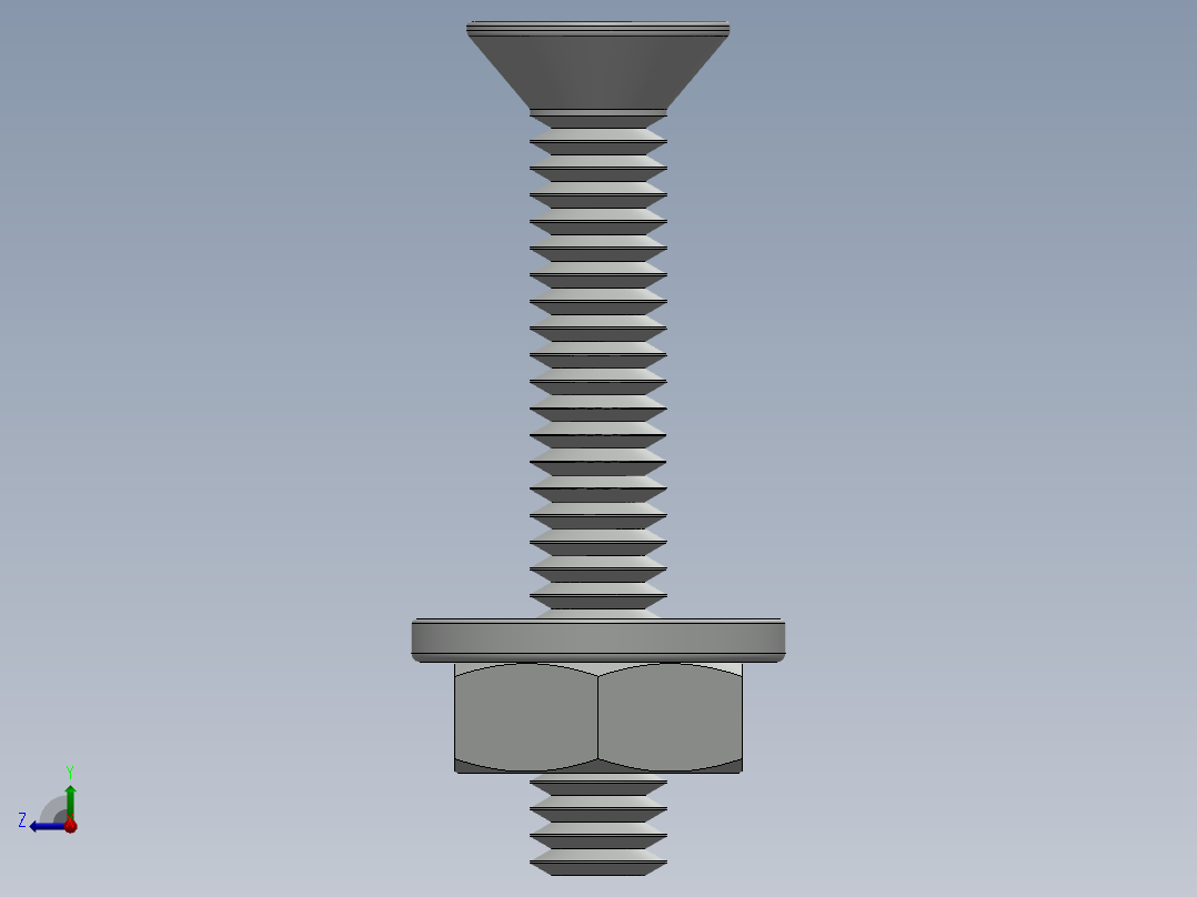 紧固件-No.8-32 Flathead-01右视图