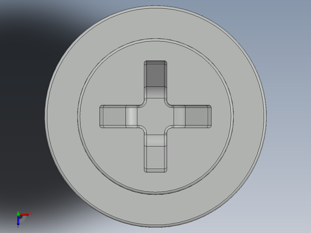 紧固件-No.8-32 Flathead-01俯视图