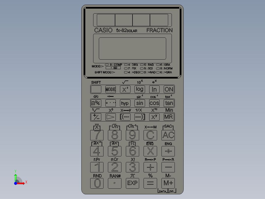 卡西欧计算器4前视图