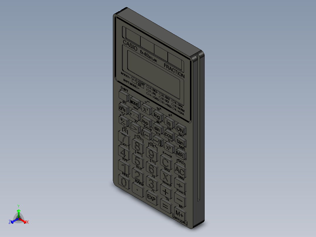 卡西欧计算器4正等轴测图