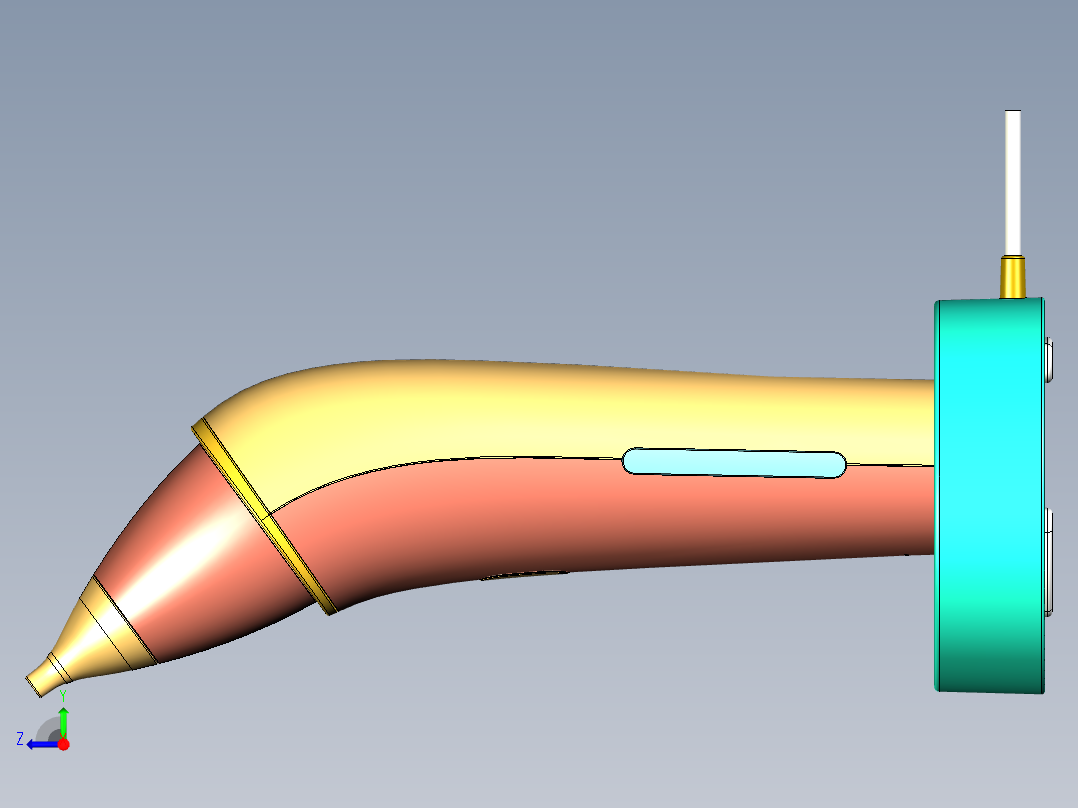 吸鼻器洗鼻器结构设计右视图