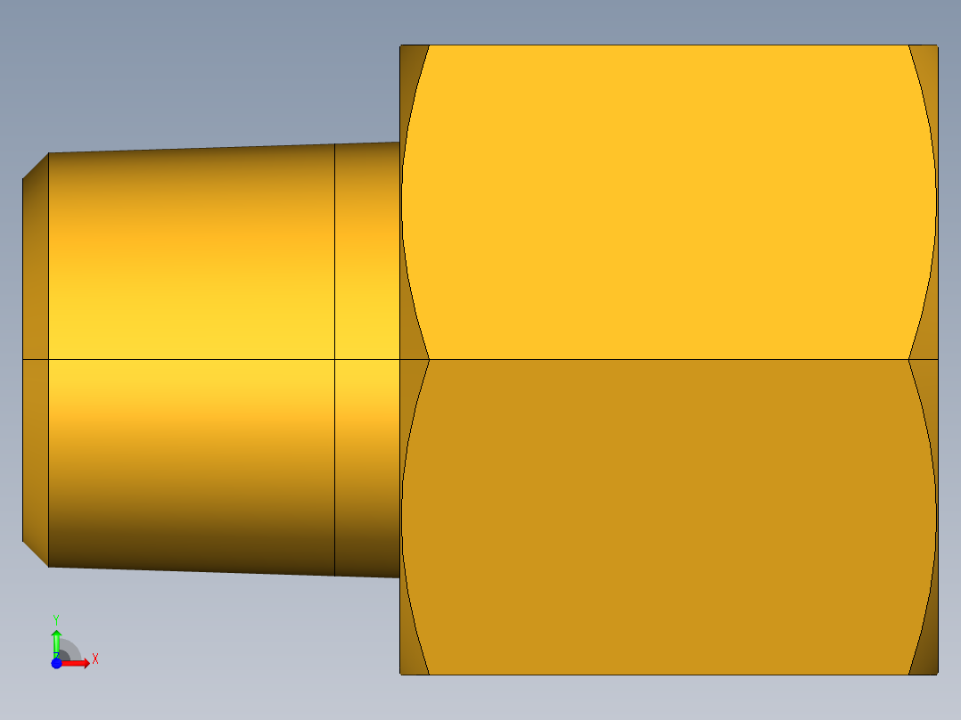 扩口式工业通用硬管接头Female Flare to Male Pipe Thread664FHD-8-6前视图