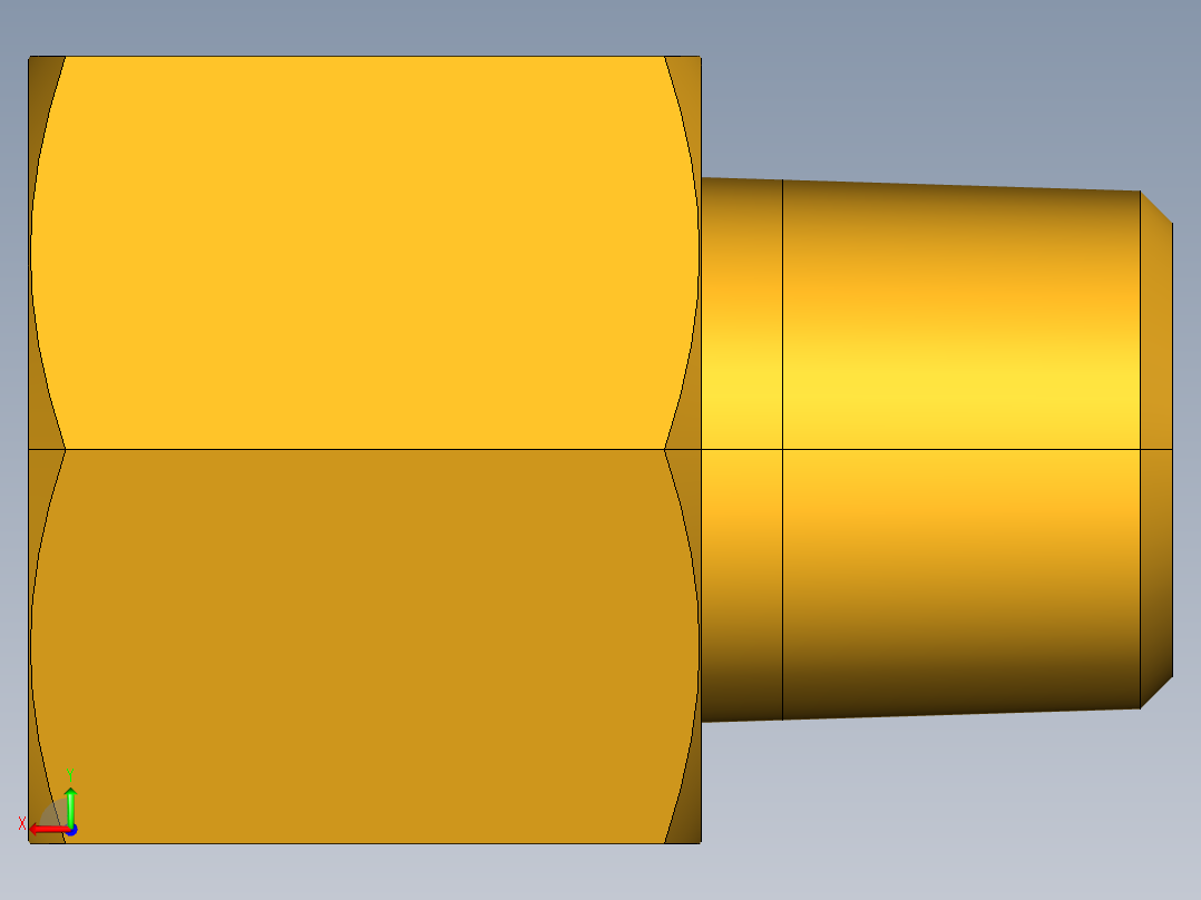 扩口式工业通用硬管接头Female Flare to Male Pipe Thread664FHD-8-6后视图