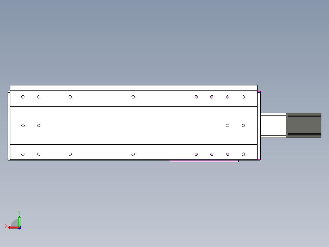 VF丝杆传动-一般环境VF22-L20-C-S450-BC-P75-C4后视图