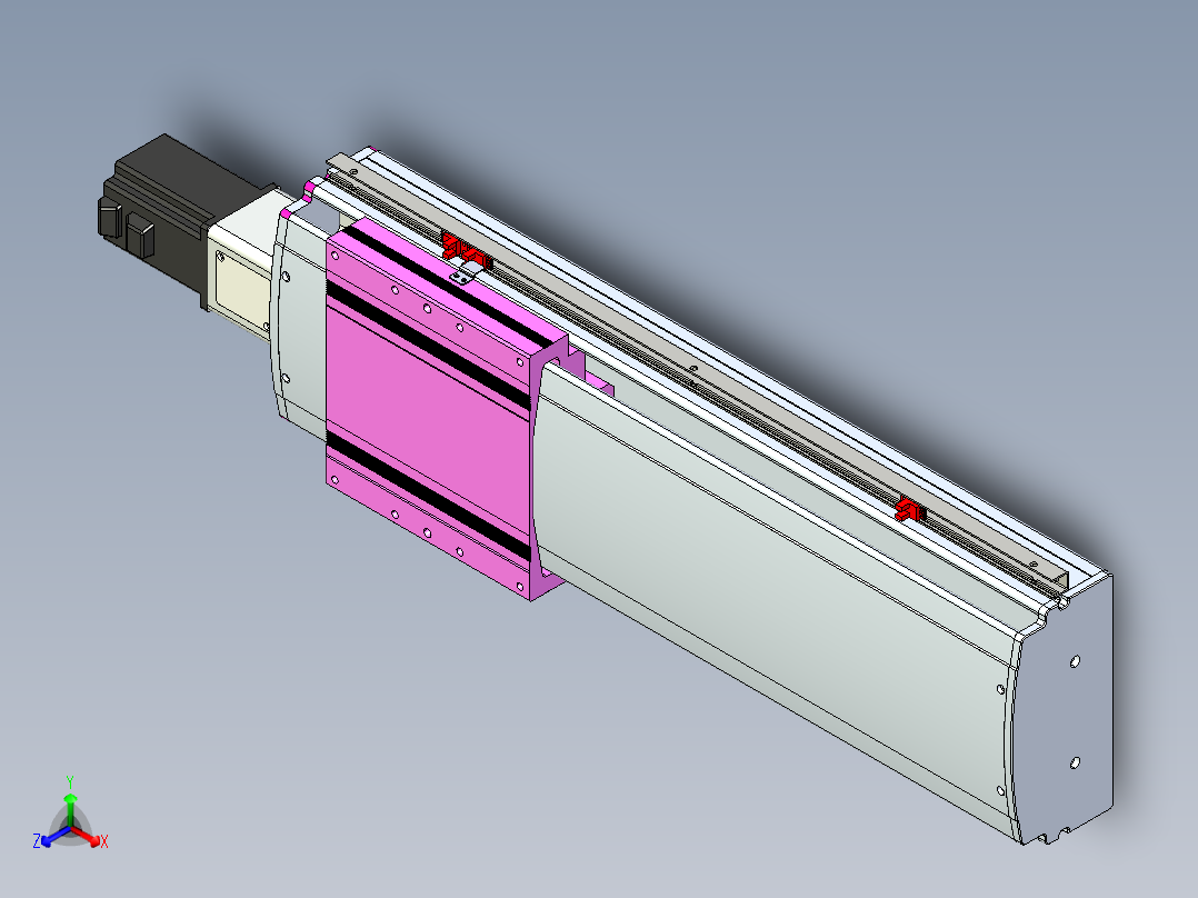 VF丝杆传动-一般环境VF22-L20-C-S450-BC-P75-C4正等轴测图