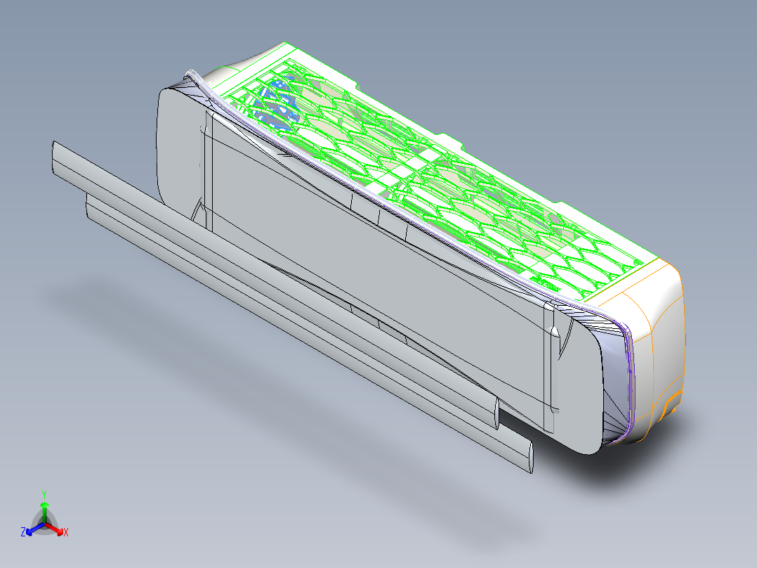 室内空调前面板（详细的外壳）