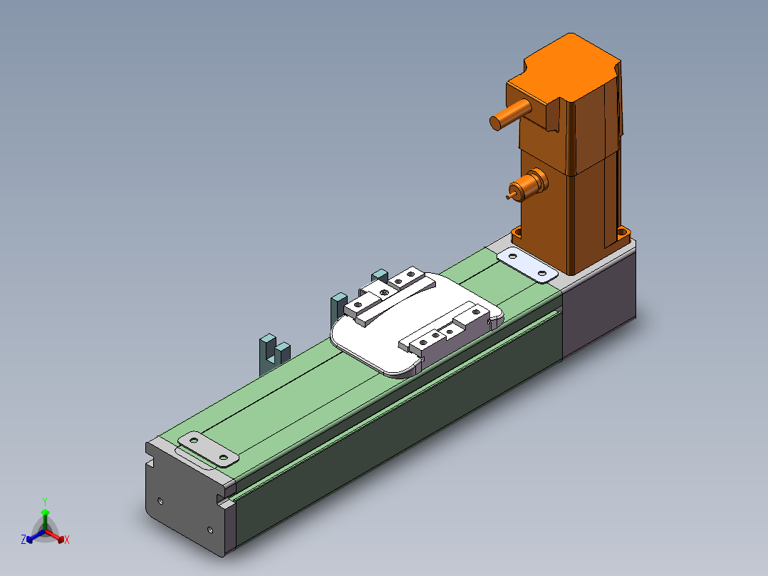 MTB同步带半封闭MTB5-40-BW-M100W 正等轴测图
