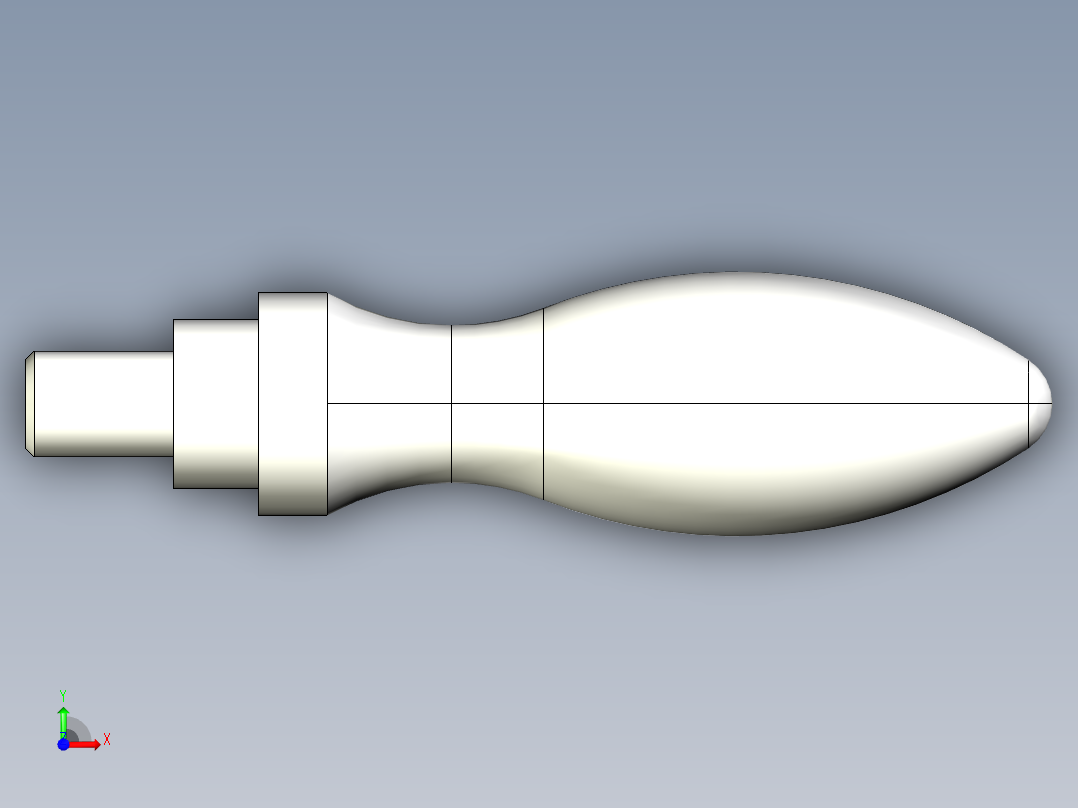 把手(迴轉)2446-3D多系列多零件图纸模型前视图