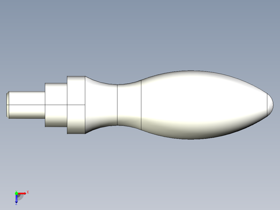 把手(迴轉)2446-3D多系列多零件图纸模型俯视图