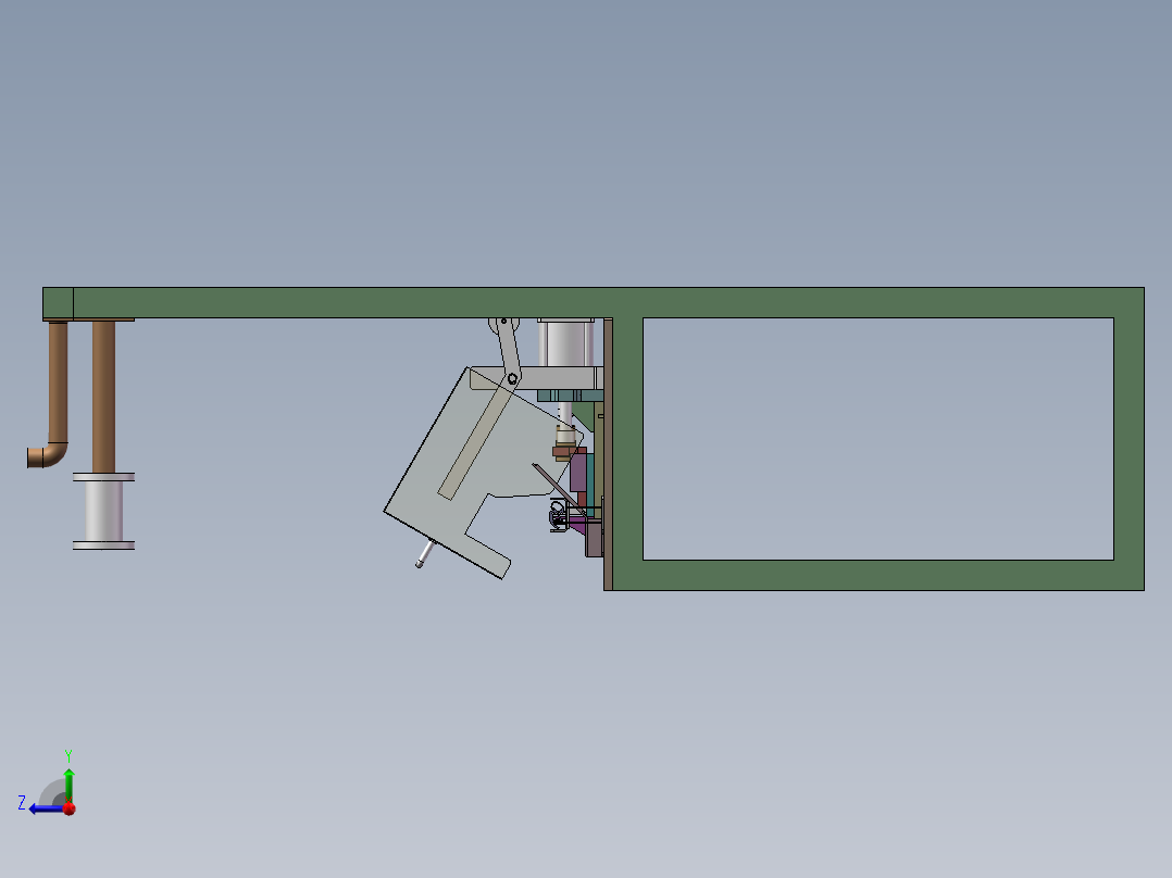 2TW FRI 自动开口工装（sw18可编辑+工程图）右视图