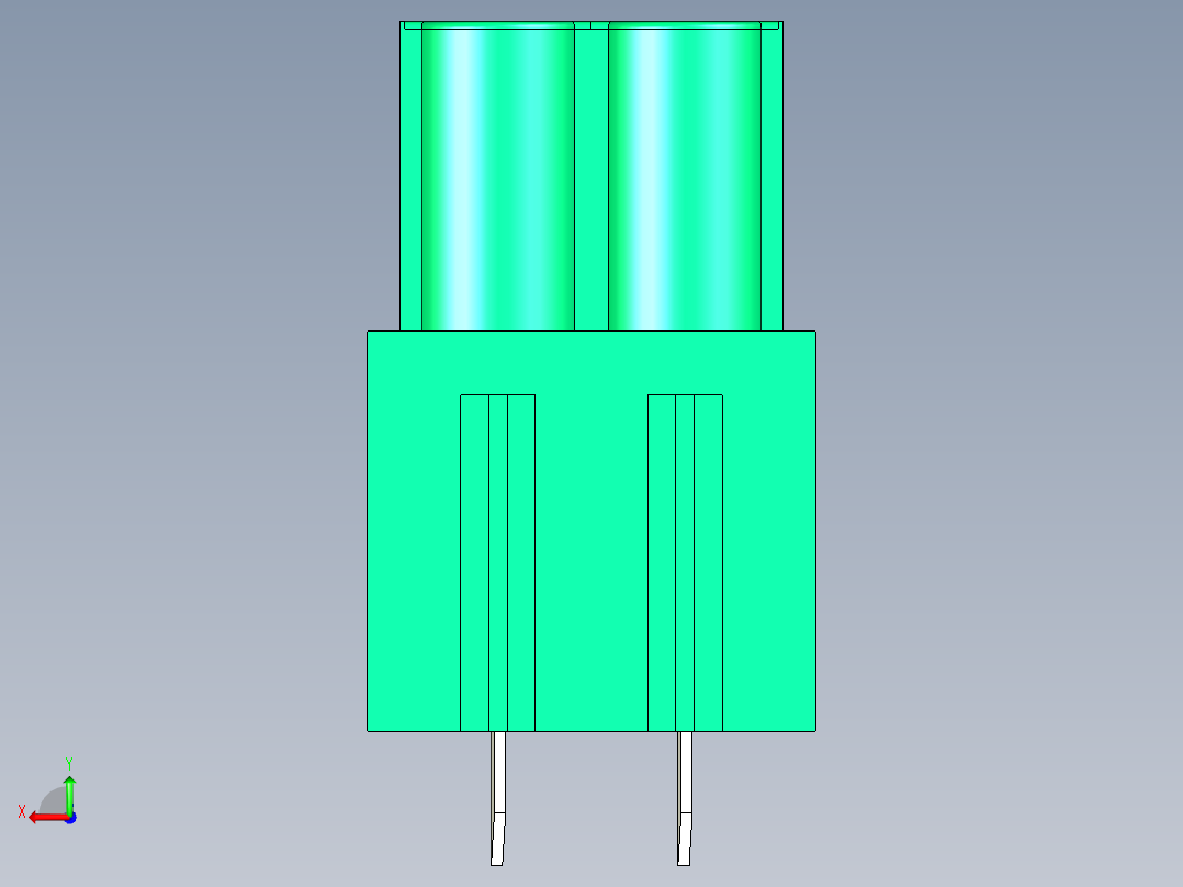 DEGSON 2EDG 系列 5.0mm 可插拔接线端子组-2EDGB-5.0-02P-14-00AH后视图