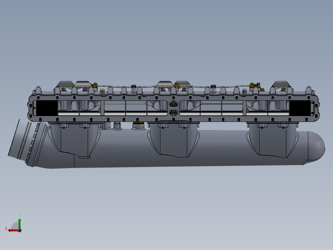 进气歧管组件后视图