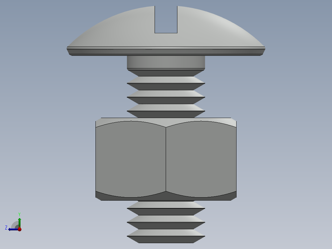 紧固件-0.3125 Truss Slot Bolt右视图