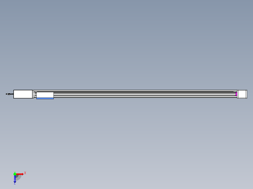 威洛博LB.GB同步带传动--欧规系列GB8-L96-S1900-BR-P75俯视图