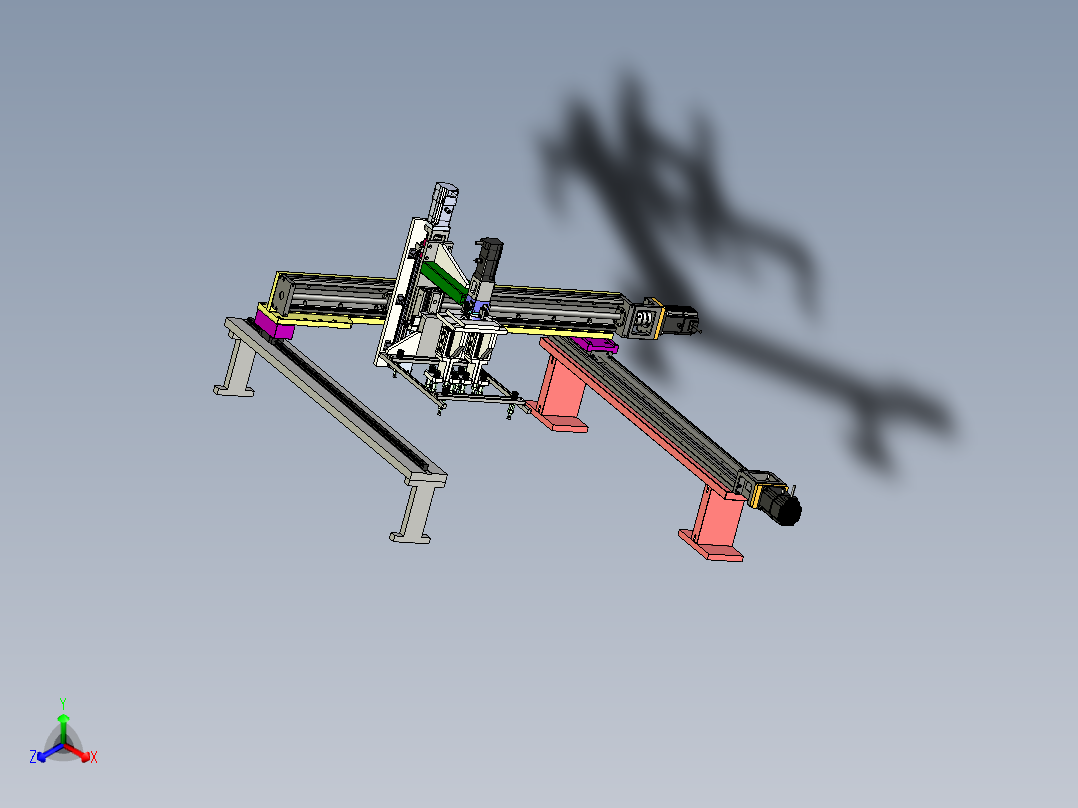 移载转板机械手step正等轴测图