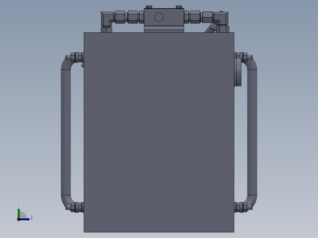 100H型钢提升机sw18可编辑左视图