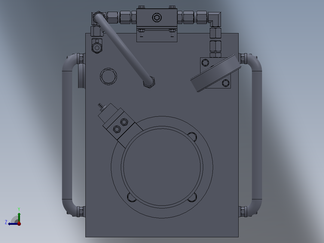 100H型钢提升机sw18可编辑右视图