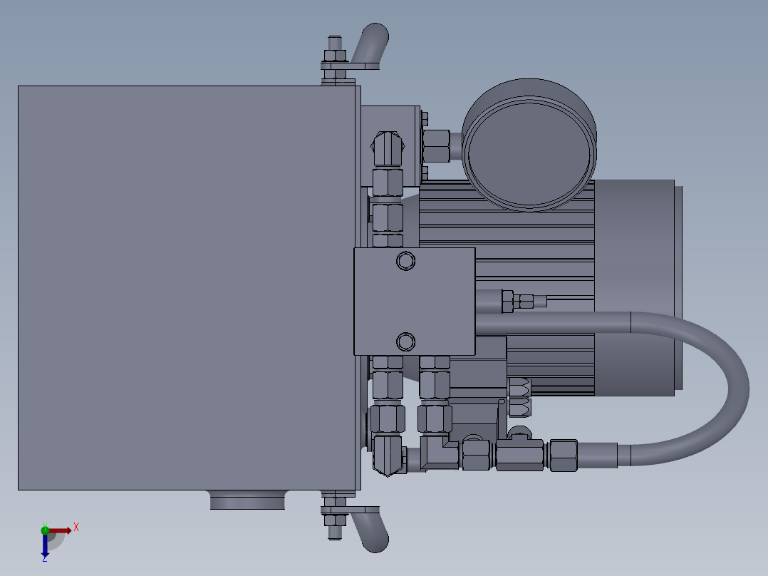 100H型钢提升机sw18可编辑俯视图