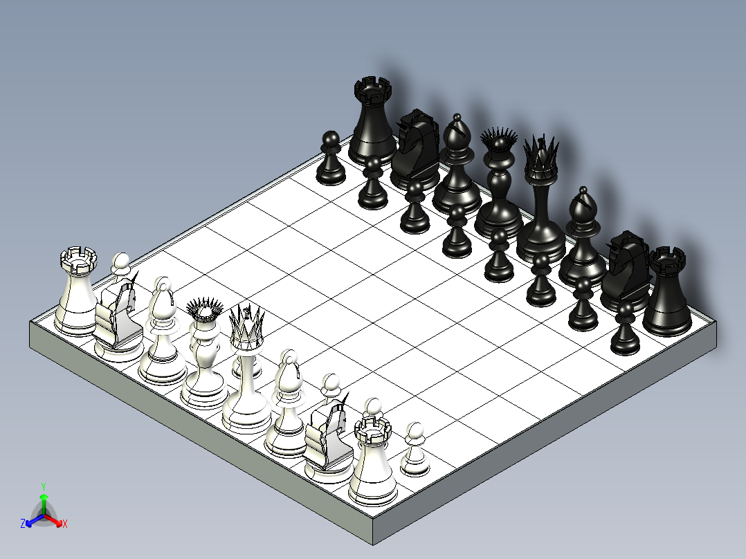 <span style='color: red'>国际象棋</span>3D模型