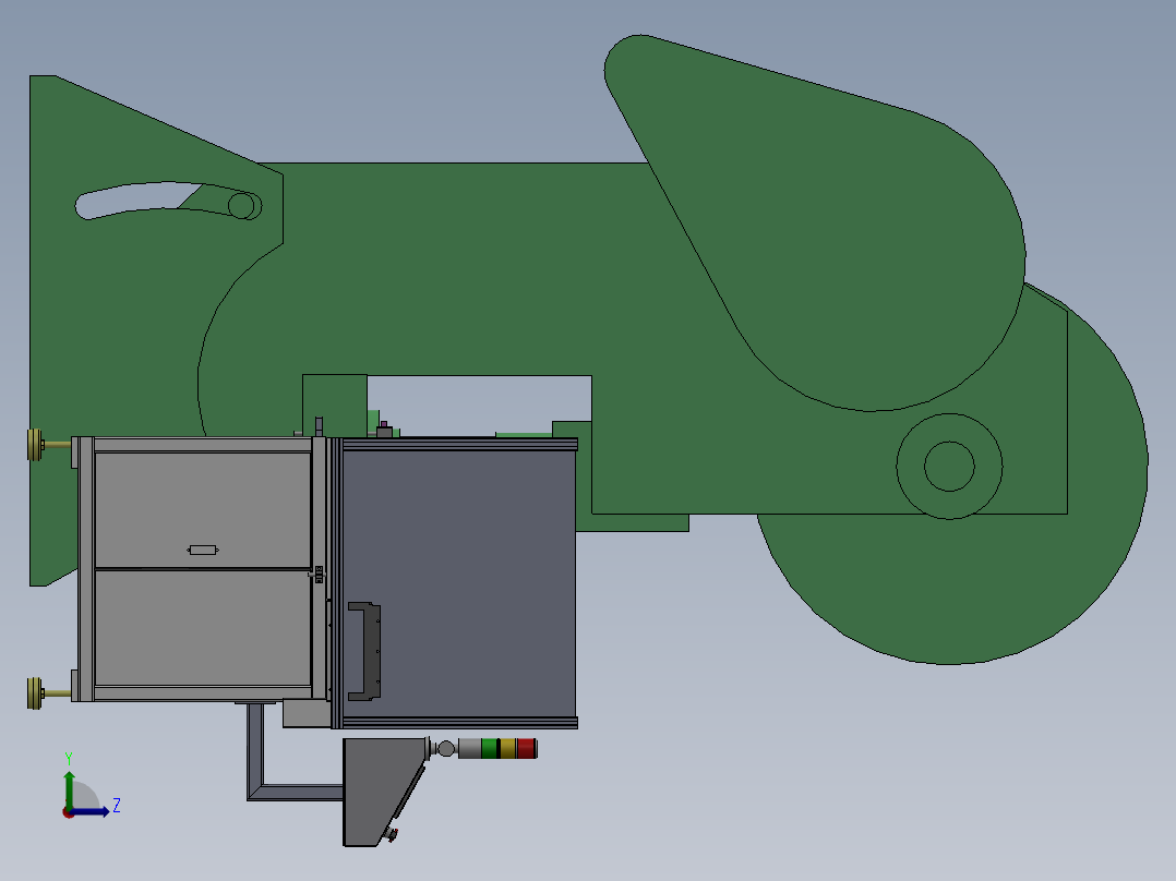 自动上料冲孔设备左视图