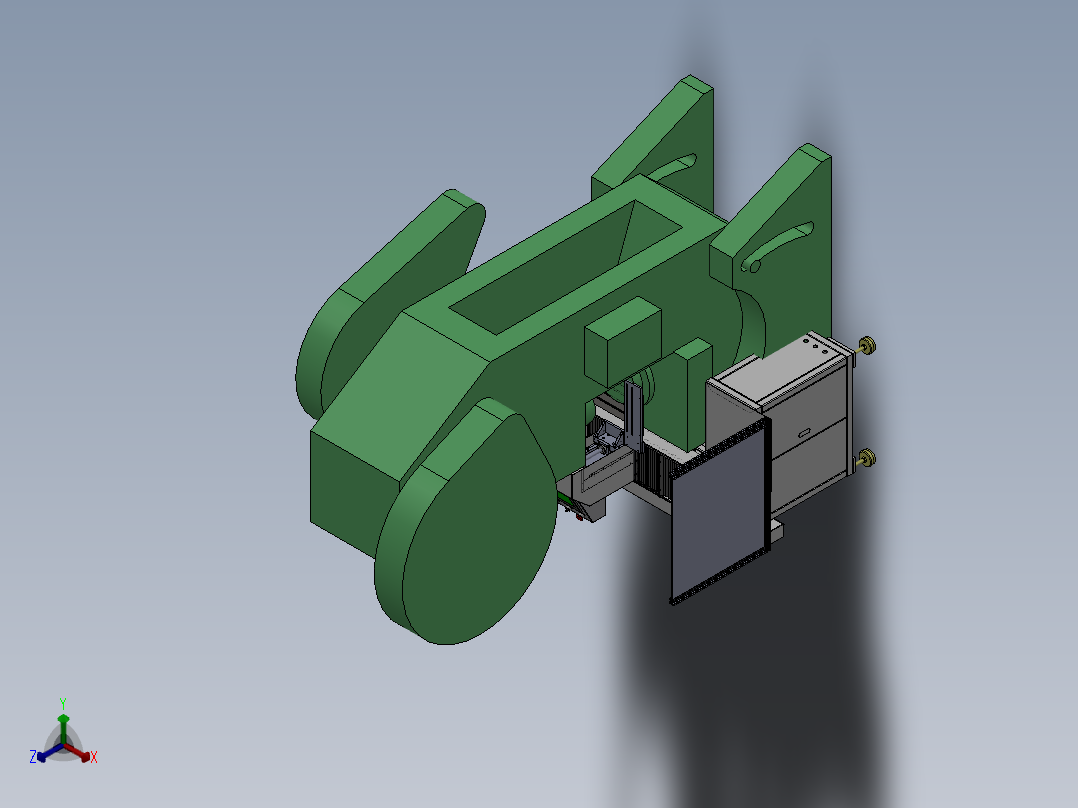 自动上料冲孔设备正等轴测图