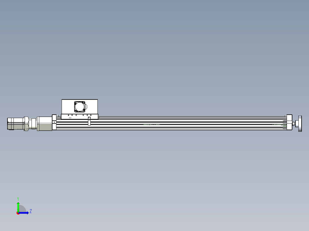 威洛博直线电机模组EB6ZR-L140-S1020-LZ575K-Z575K-MS3左视图