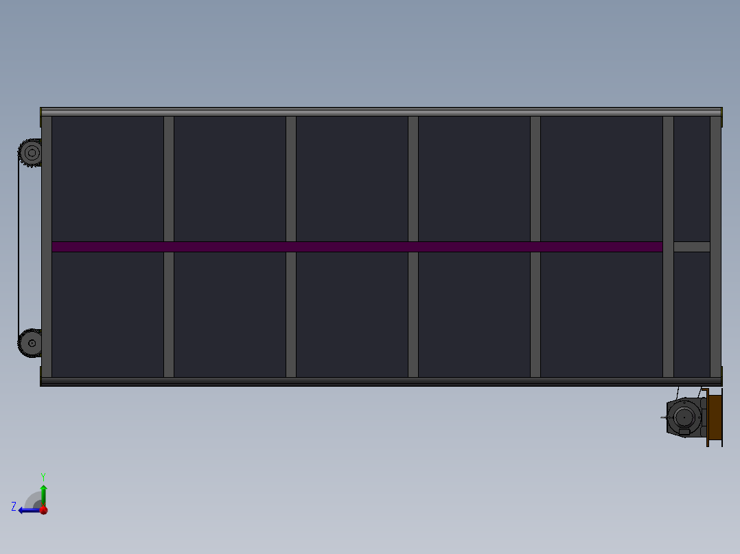 大型往复升降机右视图
