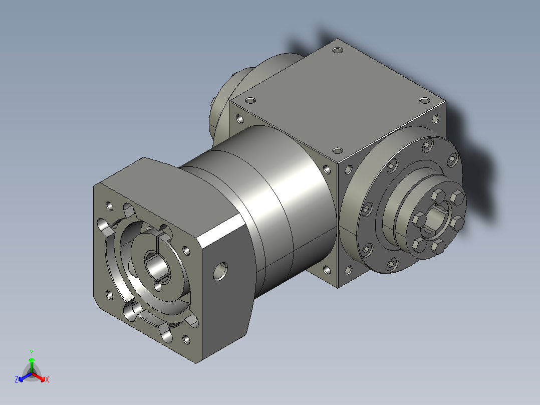 HZT90FC-L2-(A)-S2-P2-(19-40-70-M6-90)正等轴测图
