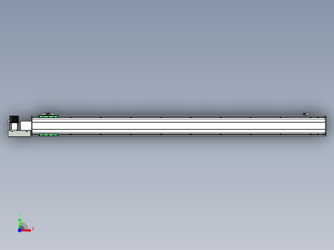 同步带滑台-半封闭B13H-L45-S1700-L-P40-D3前视图