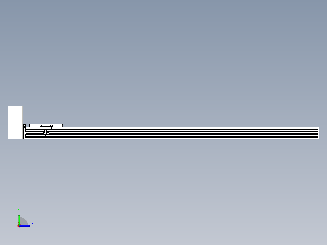 同步带全封闭直线模组TPA-HCB-110D-90-L1100-RU-C-P40-N3左视图