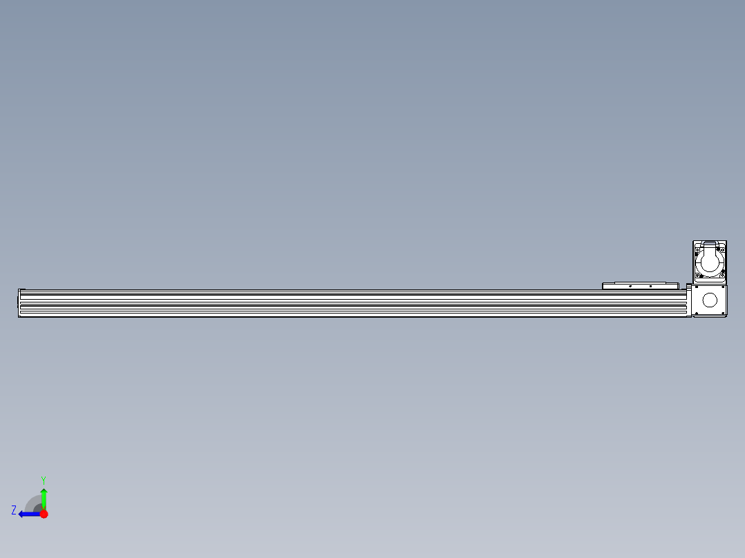 同步带全封闭直线模组TPA-HCB-110D-90-L1100-RU-C-P40-N3右视图