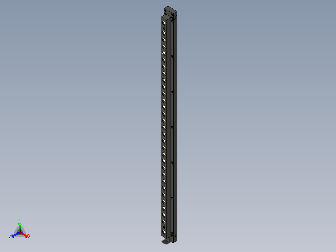 空氣浮上式萬向滾珠條(T溝型)AFU(A)-3D多系列多零件图纸模型