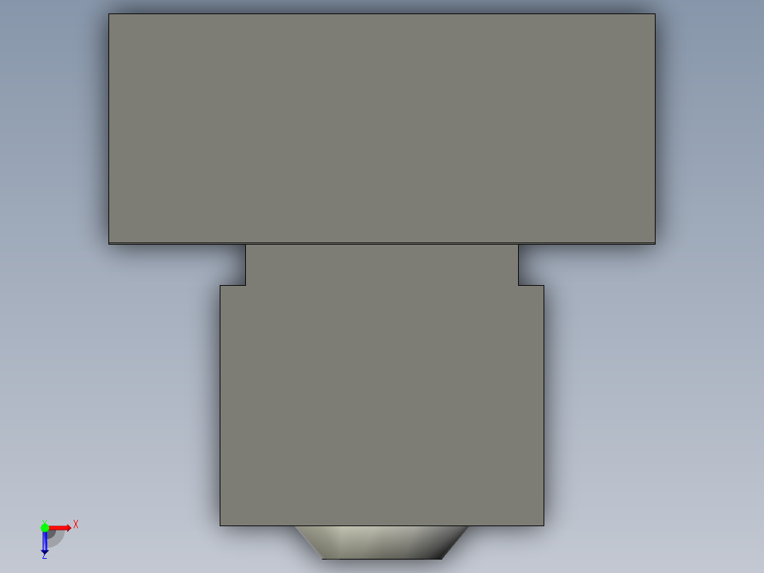 空氣浮上式萬向滾珠條(T溝型)AFU(A)-3D多系列多零件图纸模型俯视图