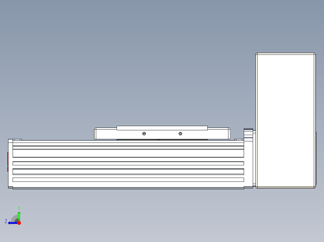 同步带全封闭直线模组TPA-HCB-110D-90-L50-LU-C-P40-N3右视图