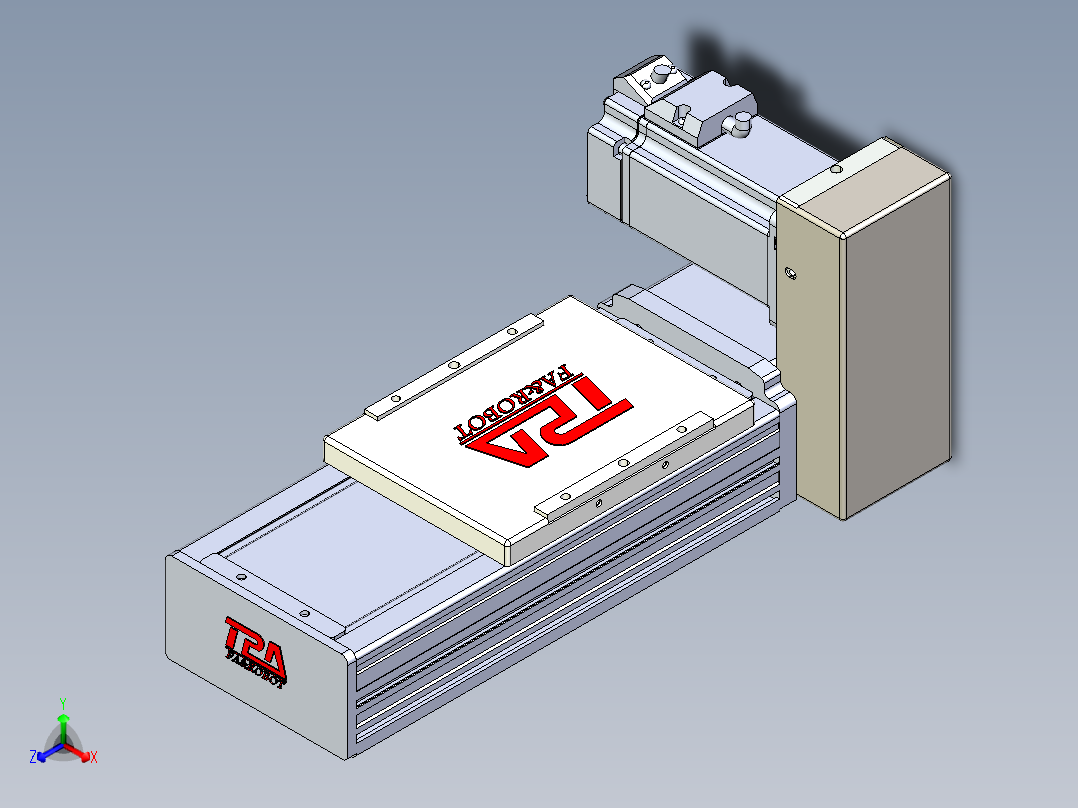 同步带全封闭直线模组TPA-HCB-110D-90-L50-LU-C-P40-N3正等轴测图